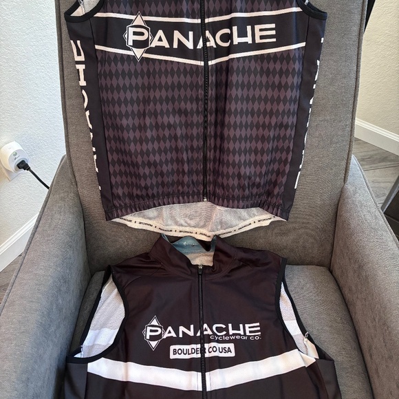 2 nice mens large Panache cycling vests - Picture 1 of 7